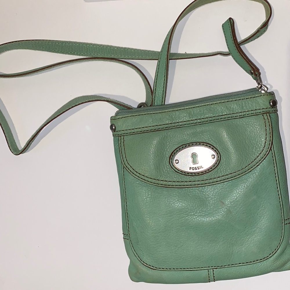 Turquoise Fossil crossbody bag